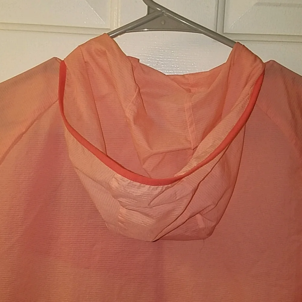 Nike Peachy Orange Lightweight Zip Up Hooded Jacket
